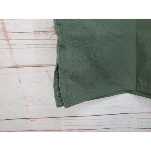 Men's Tall Olive Green 2-Way Stretch Scrub Top Style WW695T - Durable - Picture 12 of 12